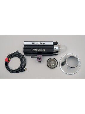 White Lightning Ultra1800 Paul C Buff Studio Strobe Light Trans Cover  Pwr Cord